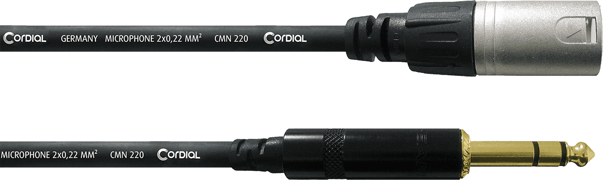 Câble Audio Stéréo XLR Mâle/jack Mâle Stéréo 6 M