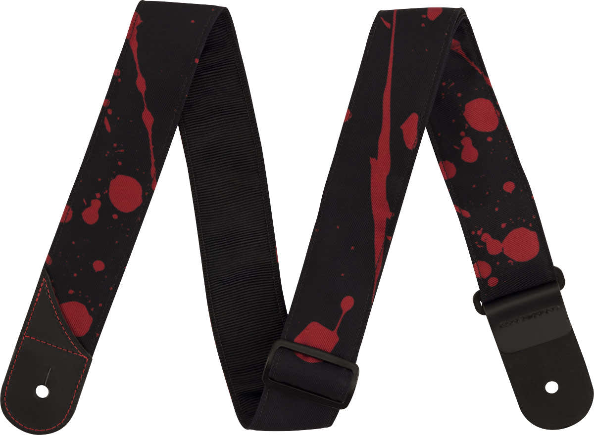 Sangle Anti-éclaboussures Noire et Rouge 2" ,33 M)