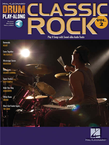 Drum Play Along Vol.02 Classic Rock + Audio En Ligne
