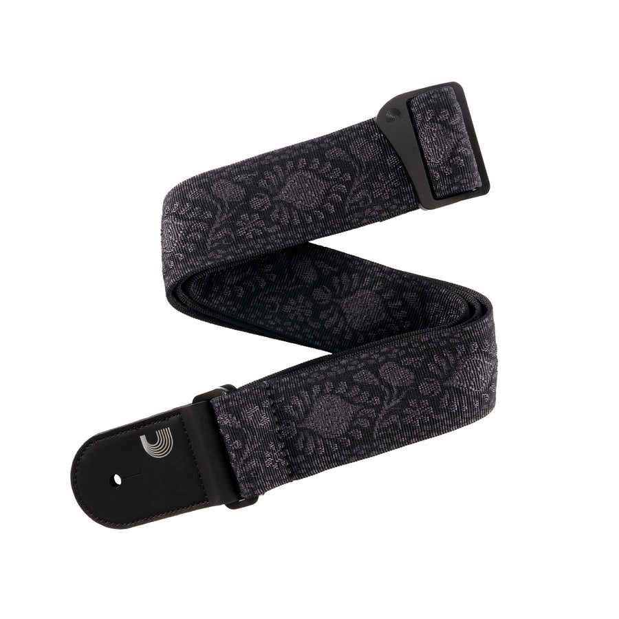 Geflochtener Gitarrengurt Monterey Black Tubular