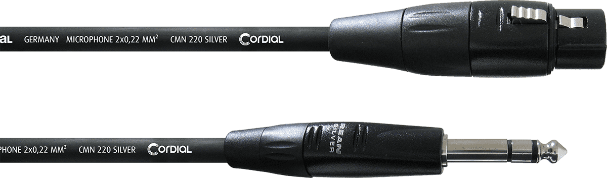 Câble Audio XLR Femelle/jack Stéréo 1,5 M