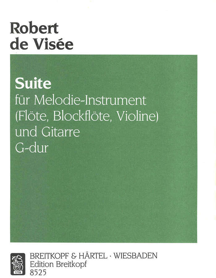 VISEE ROBERT DE - SUITE G-DUR - RECORDER GUITAR