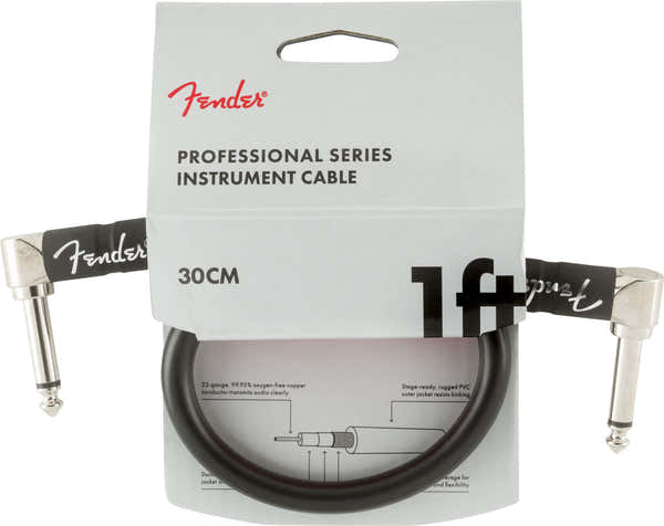 30cm Professional Instrument Cables Black