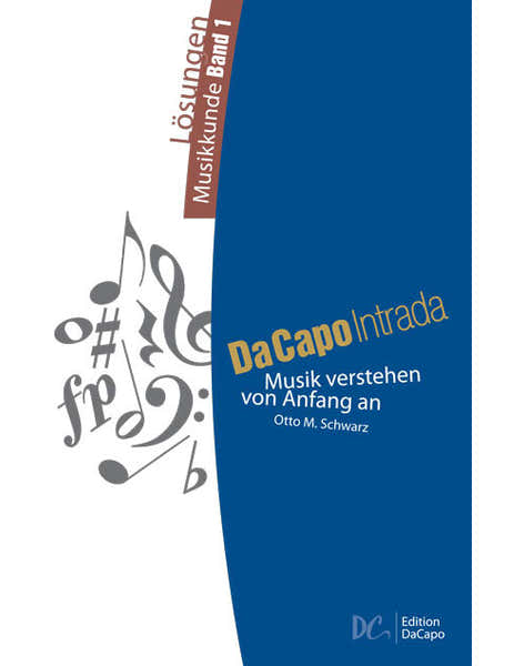 Mitropa Music Da Capo Intrada - Lösungen Musikkunde Band 1