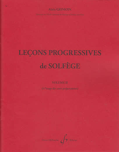 Billaudot Grimoin Alain - 30 Lecons Progressives De Solfege Vol.2