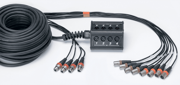 Boitier de Scène 8 Entres 4 Sorties XLR Câble 15 M