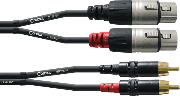 Doppeltes Audiokabel XLR-Buchse/RCA 3 M