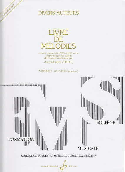 Billaudot JOLLET JEAN-CLEMENT - LIVRE DE MELODIES VOL.7