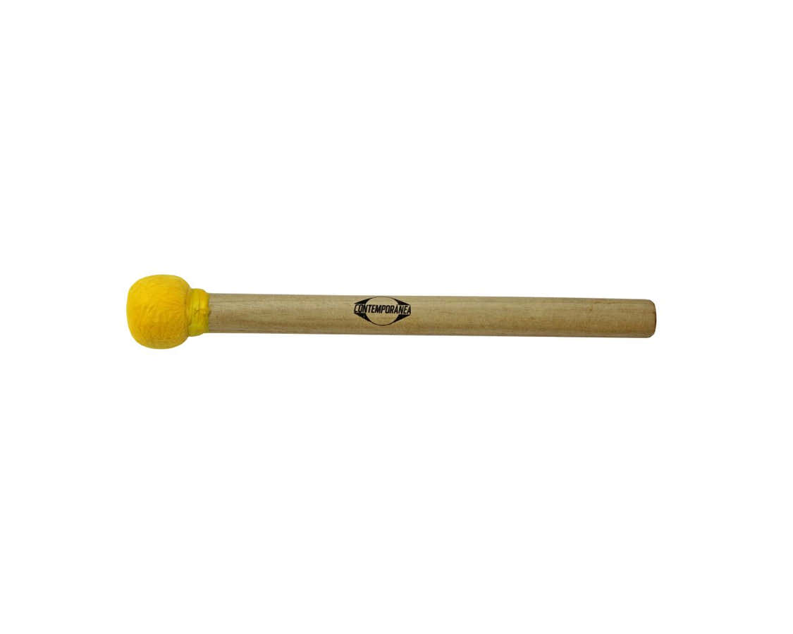 C-BS09y Mazza Di Surdo Gialla Legno Testa Piccola 30Cm