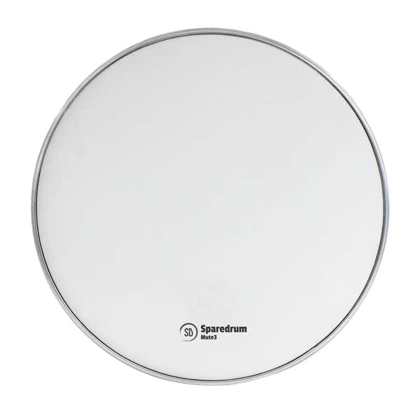 Sparedrum M3W10 Peau 10" Mute 3 Plis Mesh Silencieuse Blanc