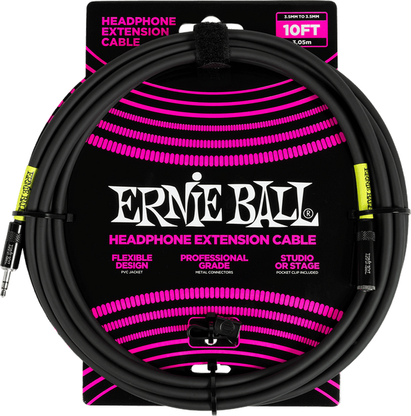 Ernie Ball Effects Stereo-MINI-jack-auf-MINI-jack-Verlängerung 3M Schwarz