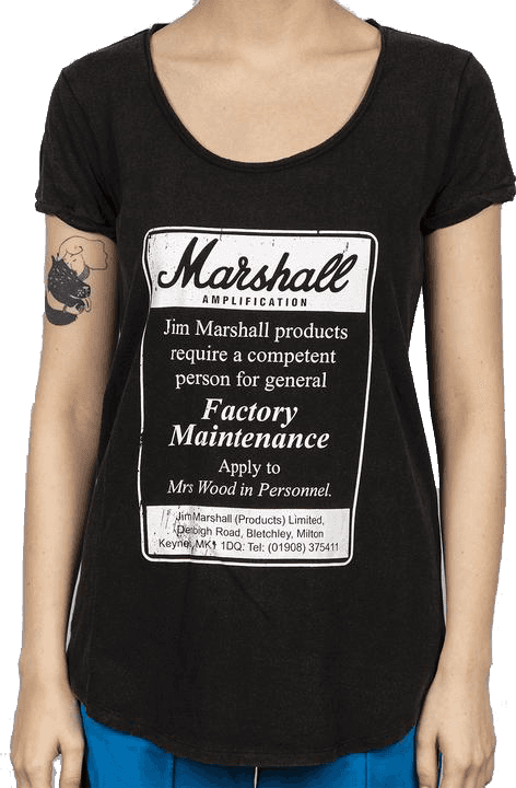 "XS" Damen-T-Shirt Marshall Personnel