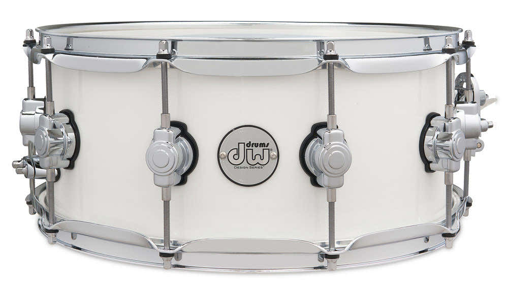 Snaredrum Design-Serie Weiß Hochglanz 14X6