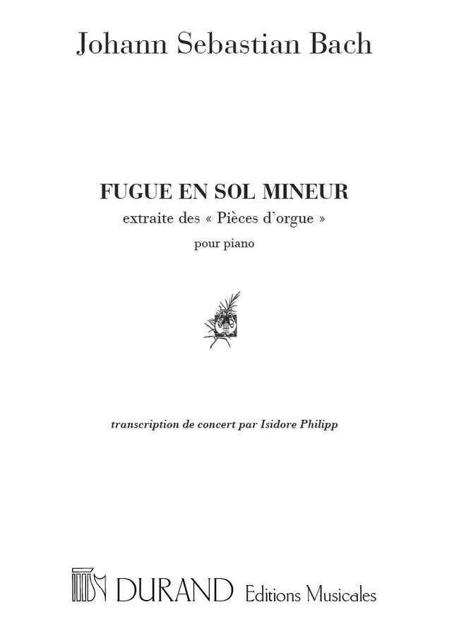 BACH J.S. - FUGUE EN SOL MINEUR BWV 578 - PIANO