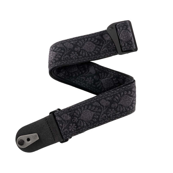 Pad Lock Gewebter Gitarrengurt Monterey Black Tubular