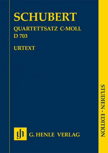 Schubert F. - Mouvement Pour Quatuor A Cordes En Ut Mineur D 703 - Score