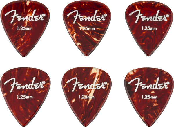 Fender Aero Acrylplektren 6 Stück 1.25mm