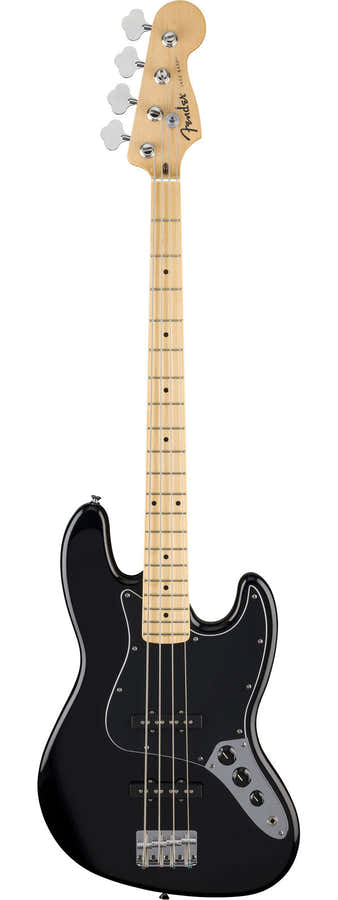 Standard Jazz Bass MN schwarzes Schlagbrett Black