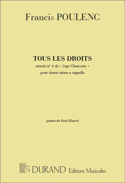Poulenc F. - Tous Les Droit s - Choeur
