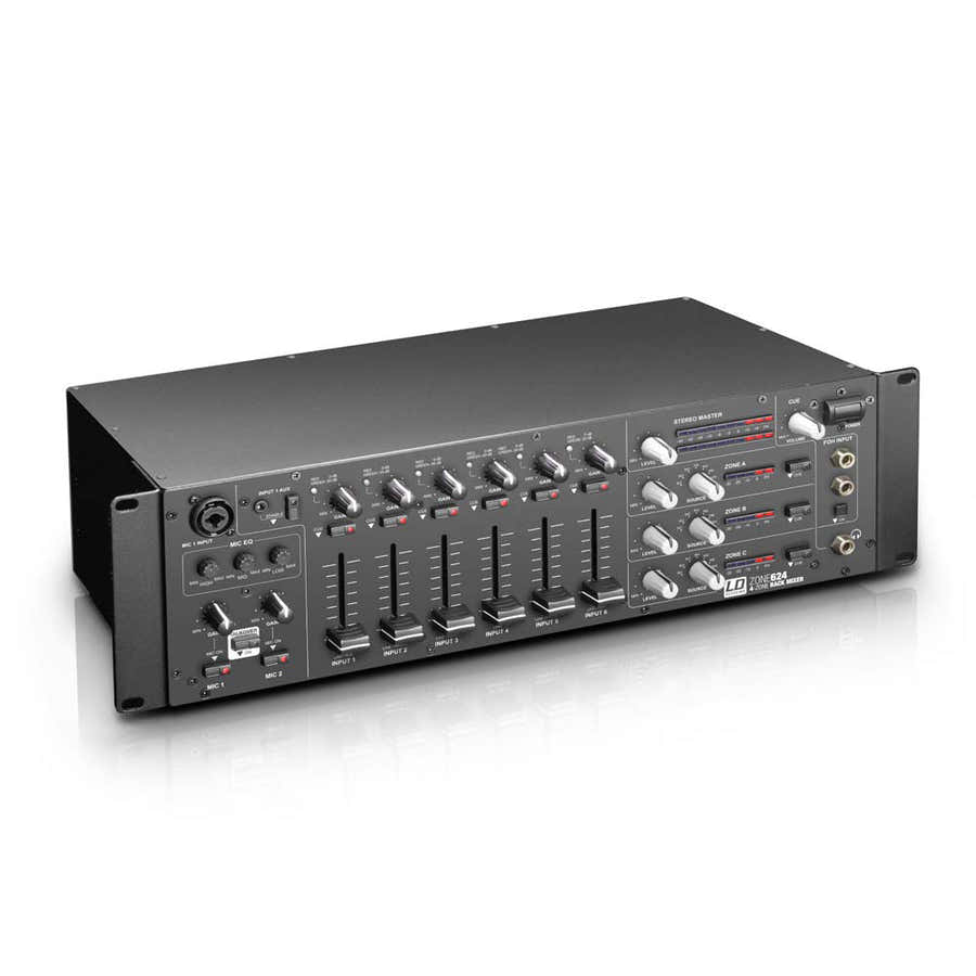 ZONA 624 - MIXER 4 ZONE RACKABLE 3 U
