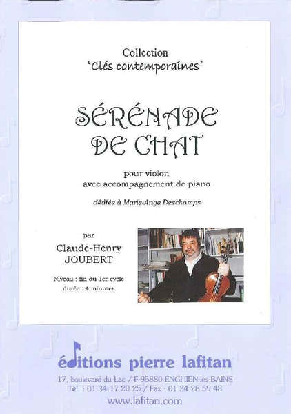 Lafitan JOUBERT CLAUDE-HENRY - SERENADE DE CHAT - VIOLON ET PIANO