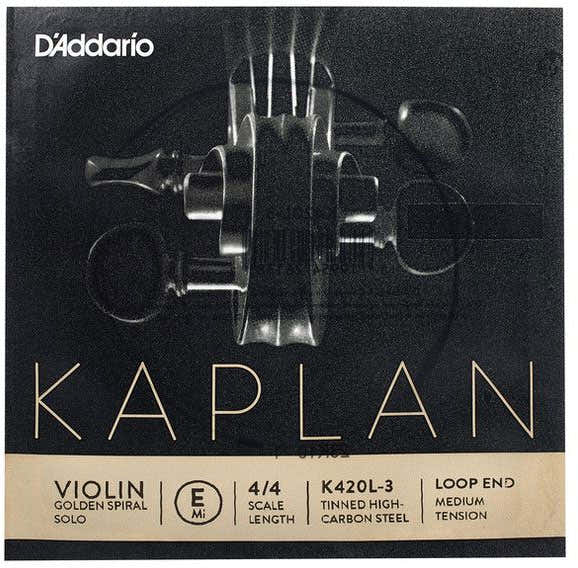 4/4 KAPLAN CORDE MI MEDIUM/ACIER PLEIN-A BOUCLE
