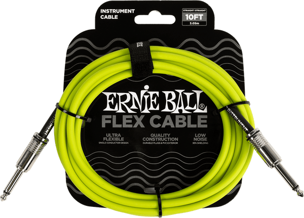 Ernie Ball Instrumentenkabel Flex Jack/jack 3M Grün