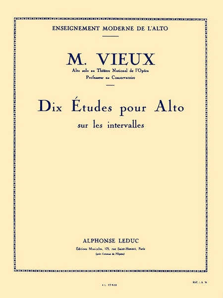 Leduc 10 Etudes sur les Intervalles