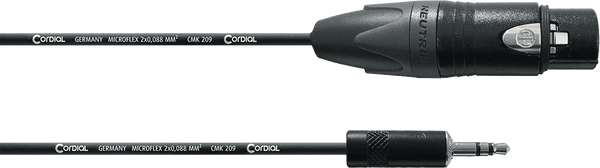 Cable Audio Asymtrique XLR Femelle/minijack Stéréo 1,5 M