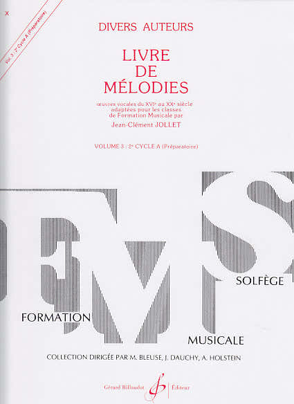 Billaudot Jollet JEAN-clement - Livre De Mélodies Vol.3