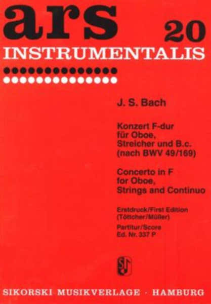 Sikorski Jean-Sebastien - Concerto In F Major For Oboe Strings And Basso Continuo - (Bwv 49/169) - Scor