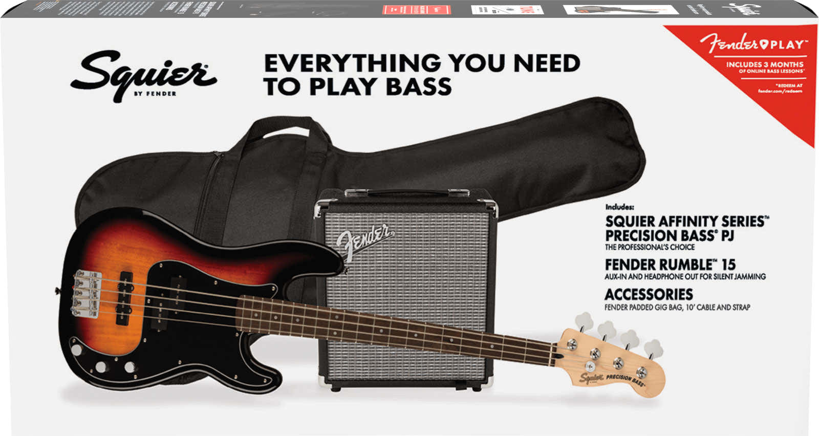 Precision Bass Affinity LRL PJ Paket 3-farbiger Sunburst