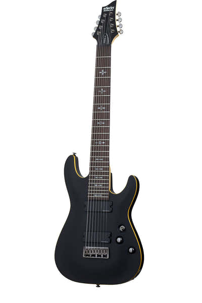Schecter Demon 8 Nero satinato invecchiato