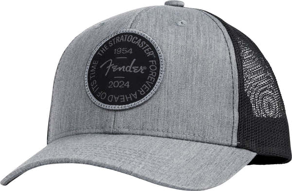 Fender Stratocaster 70th anniversario Badge Hat Grigio mélange Taglia unica