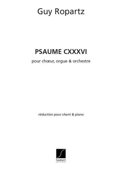 ROPARTZ J-G. - PSAUME 136 - CHANT ET PIANO