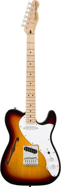 Squier Telecaster Thinline Affinity MN Sunburst a 3 colori