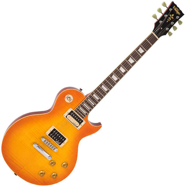 V100Thb Acero fiammato con sfumatura Honeyburst