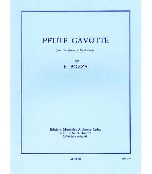 Leduc Bozza Eugene - Petite Gavotte - Saxophone & Piano