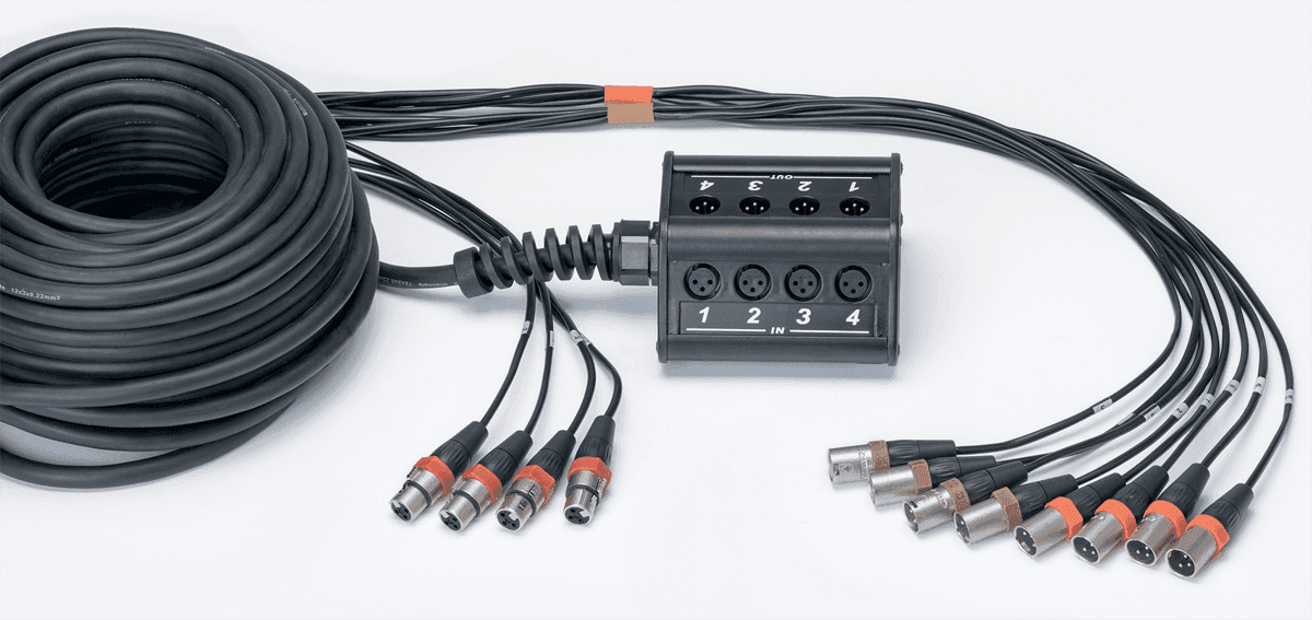 Boitier de Scène 8 Entres 4 Sorties XLR Câble 30M