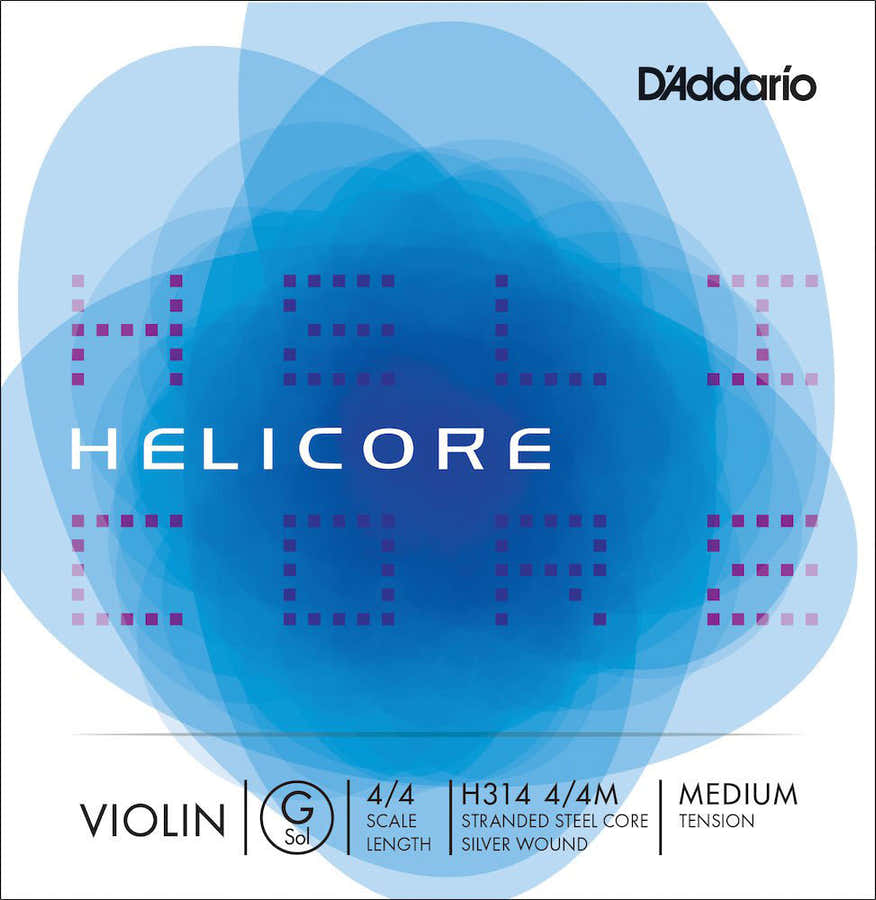 4/4 Helicore Corde Sol Medium File Argent