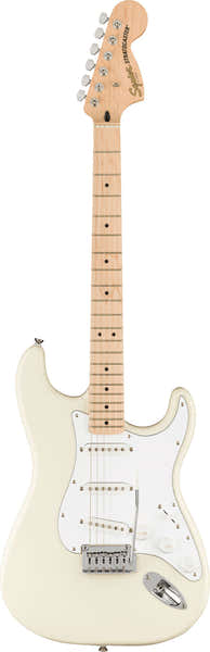 Squier Stratocaster Affinity MN Olympic White - Überholt