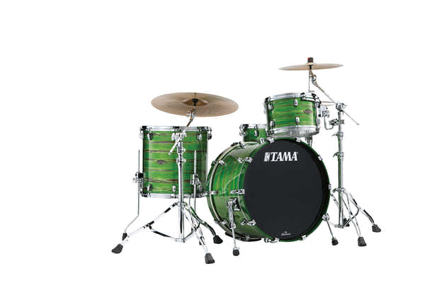 Tama STARCLASSIC WALNUT/BIRCH 3-PIECE SHELL PACK WITH 22" BASS DRUM LACQUER SHAMROCK OYSTER