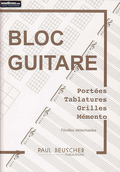 Hexamusic Bloc Guitare - Tablatures Grilles Et Chord Boxes
