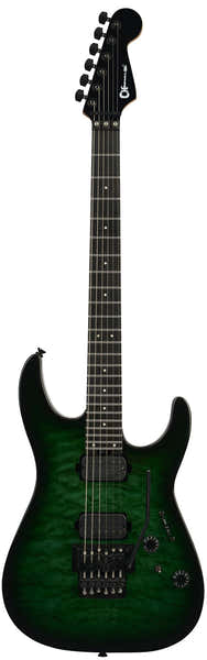 Charvel Pro-Mod Plus Dinky DK24 HH FR QM EB Ebo Verhülltes Smaragdgrün