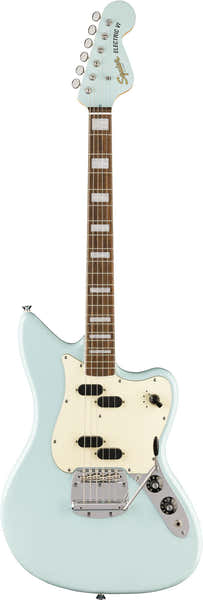 Squier Paranormal Electric VI, LRL Matching Headstock, Daphne Blue