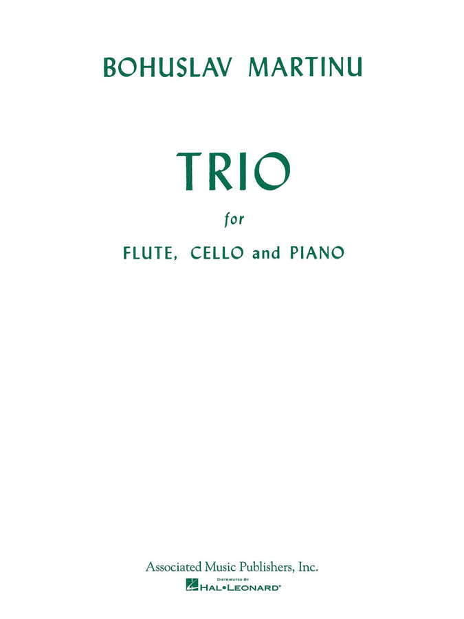 MARTINU BOHUSLAV - Trio für Flöte, Violoncello und Klavier