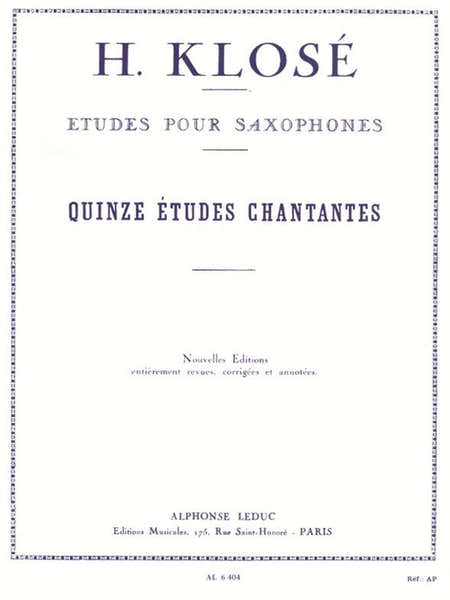 Leduc 15 Etudes Chantantes