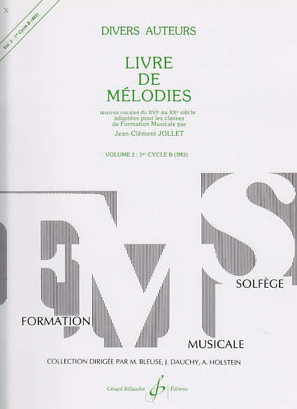 Billaudot Jollet Jean-Clément - Livre De Mélodies Vol.2