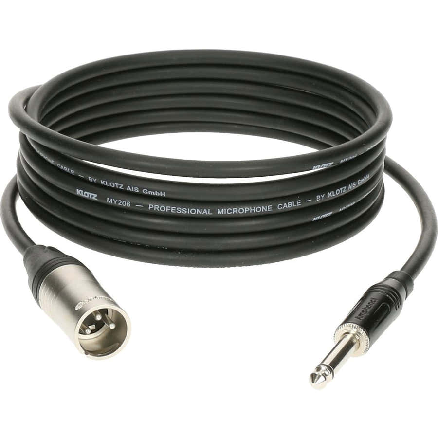 M1 Mic Cable Noir 1M XLR 3 Male - Jack 2P Klotz