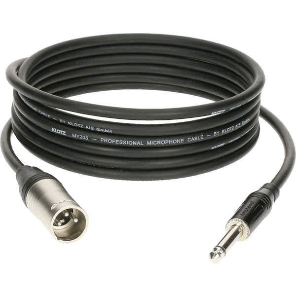 M1 Mic Cable Noir 1M XLR 3 Male - Jack 2P Klotz